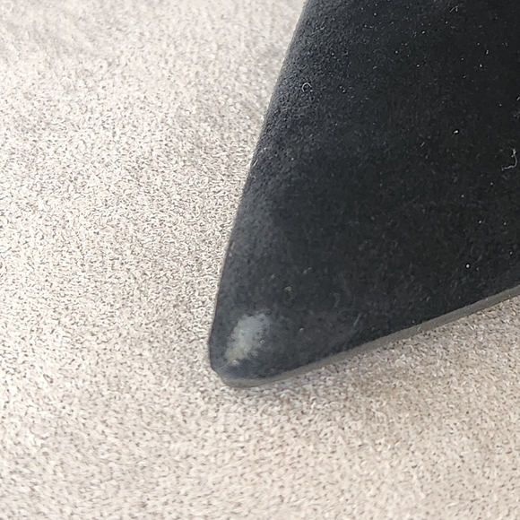 Gianni Bini heels boots 5.5 black suede golden architectural heel pointy new$140 - Picture 9 of 16